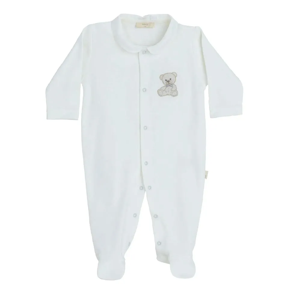 Baby Boys Cream Teddy Babygrow