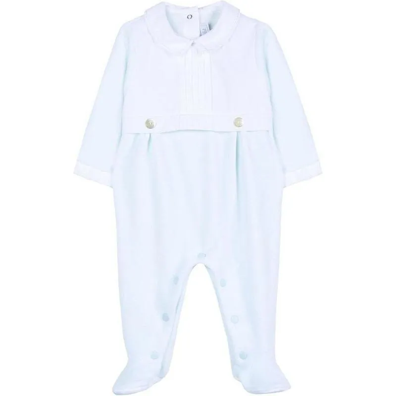 Baby Boys Pale Blue Babygrow