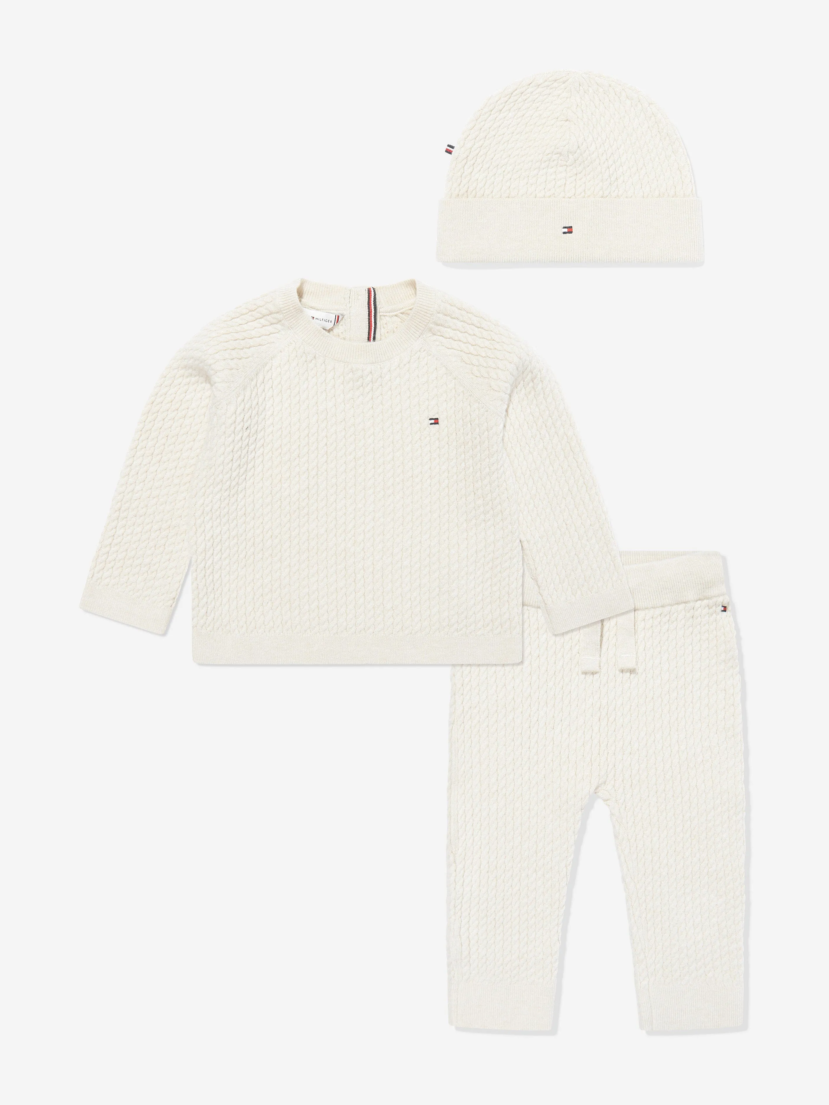 Baby Cable Knit Gift Set in Beige
