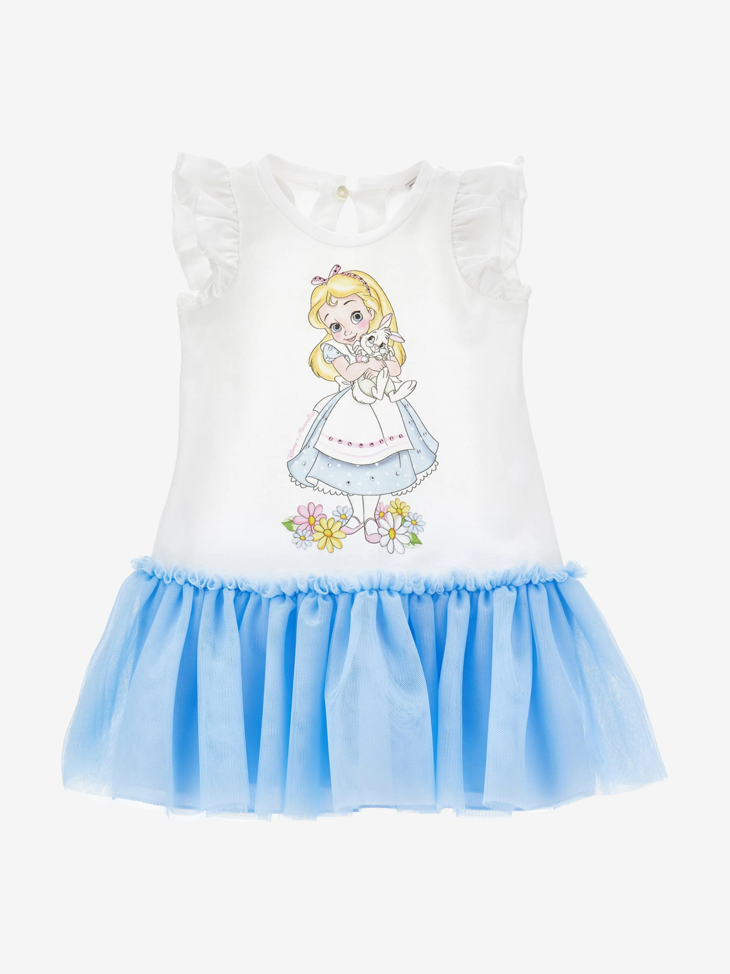 Baby Girls Alice In Wonderland Dress in White