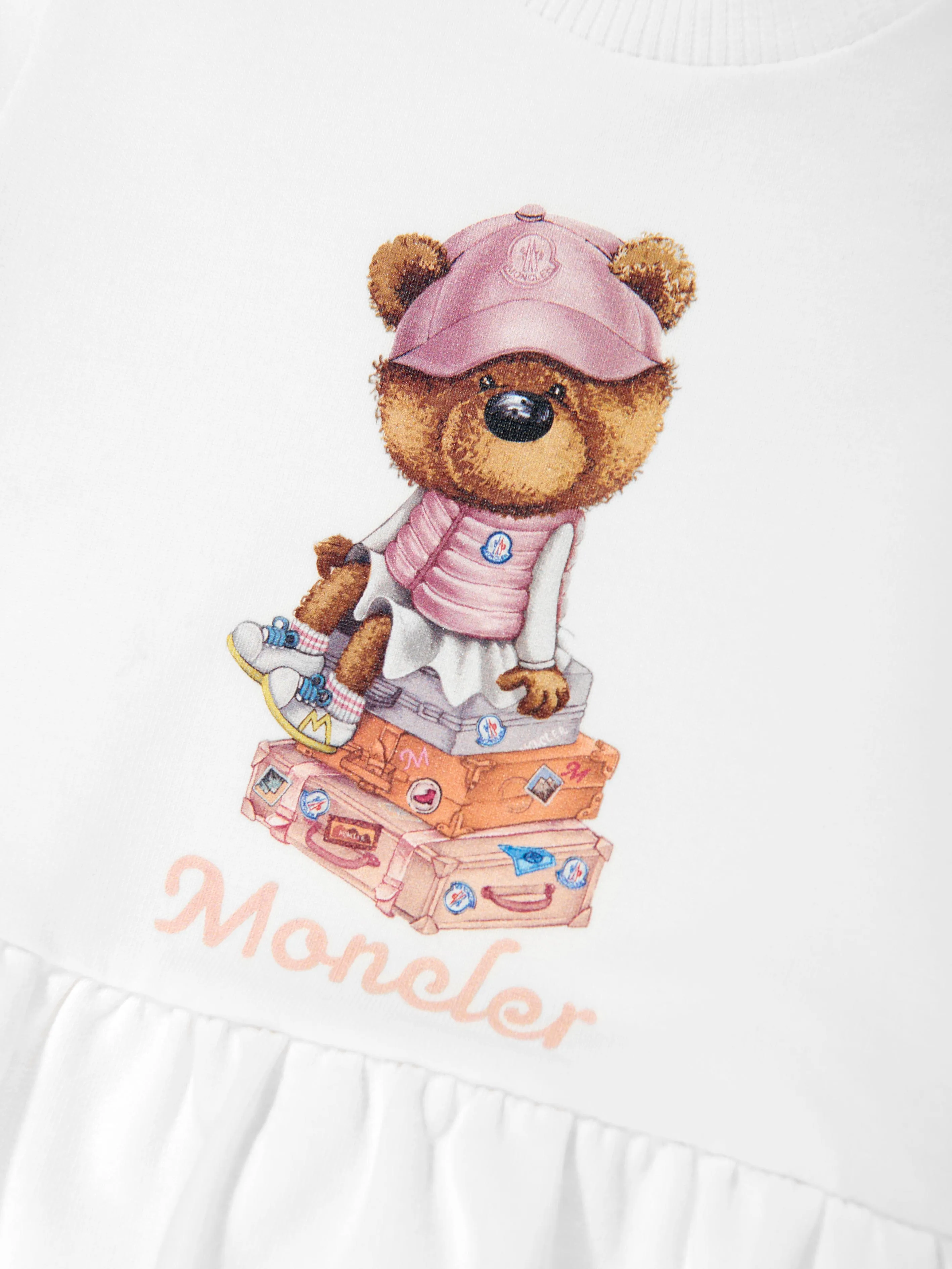 Baby Girls Bear Sweater Dress in Ivory