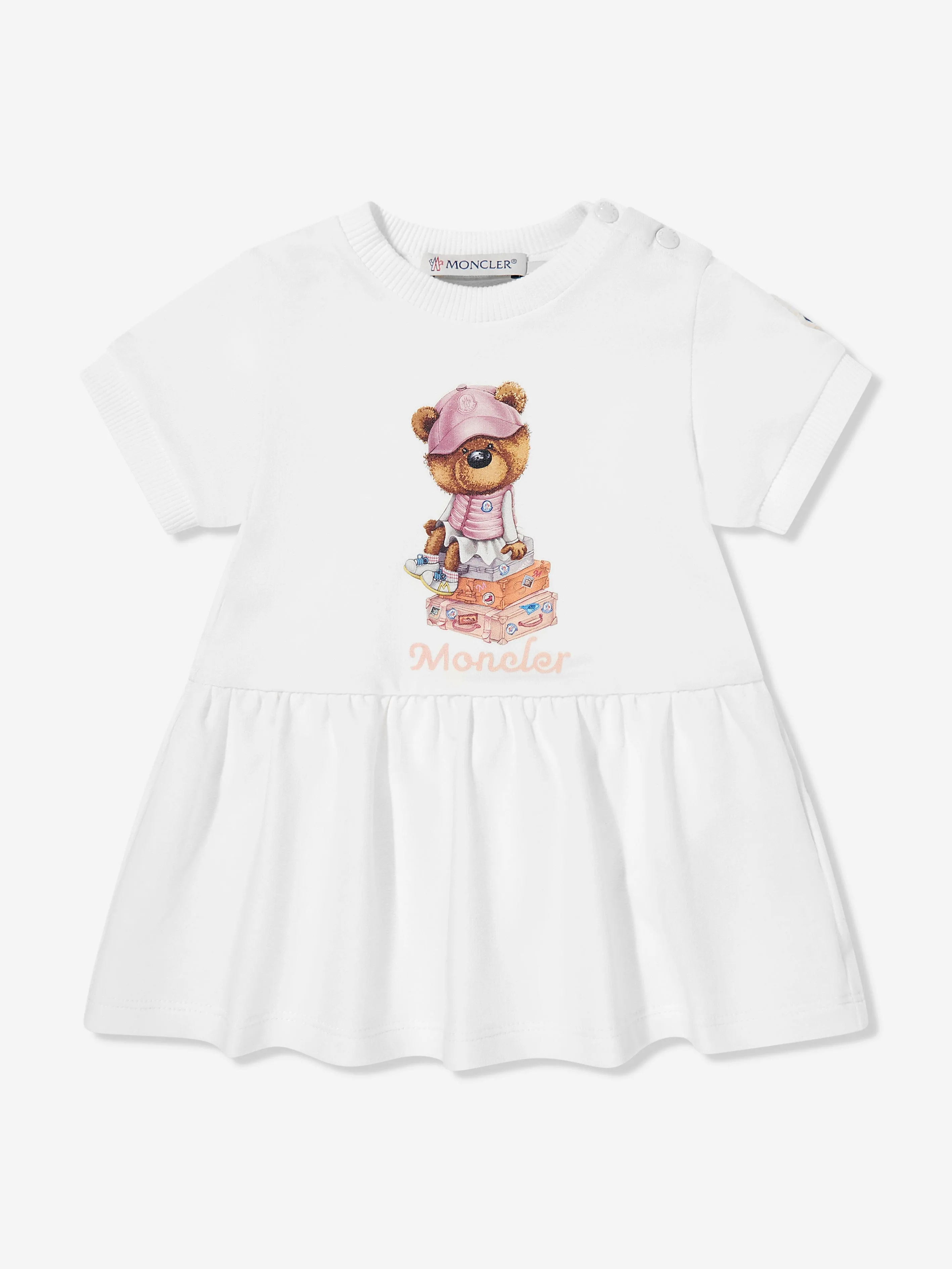 Baby Girls Bear Sweater Dress in Ivory
