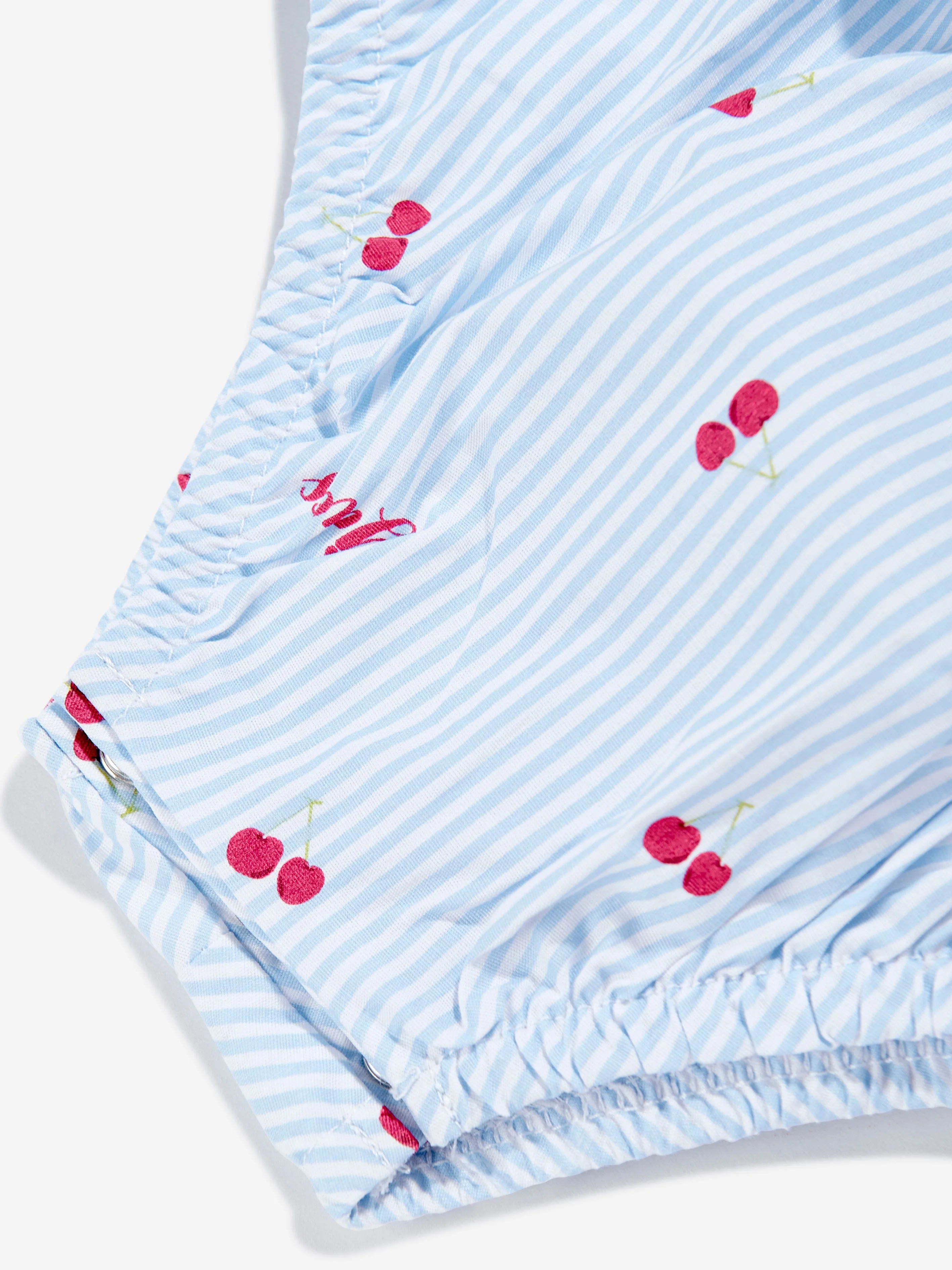 Baby Girls Cherry Bodysuit Dress in Blue
