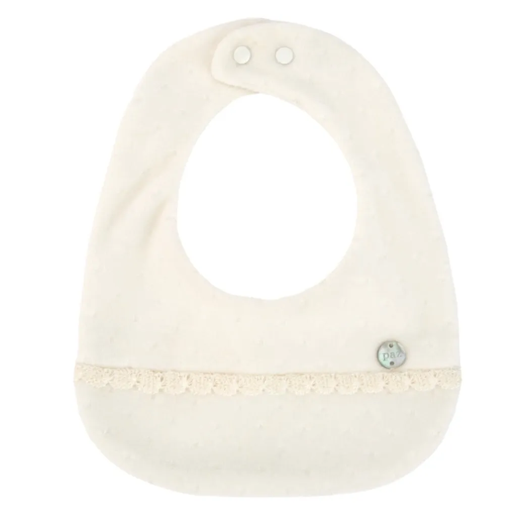 Baby Girls Cream Velour Babygrow with Hat & Bib