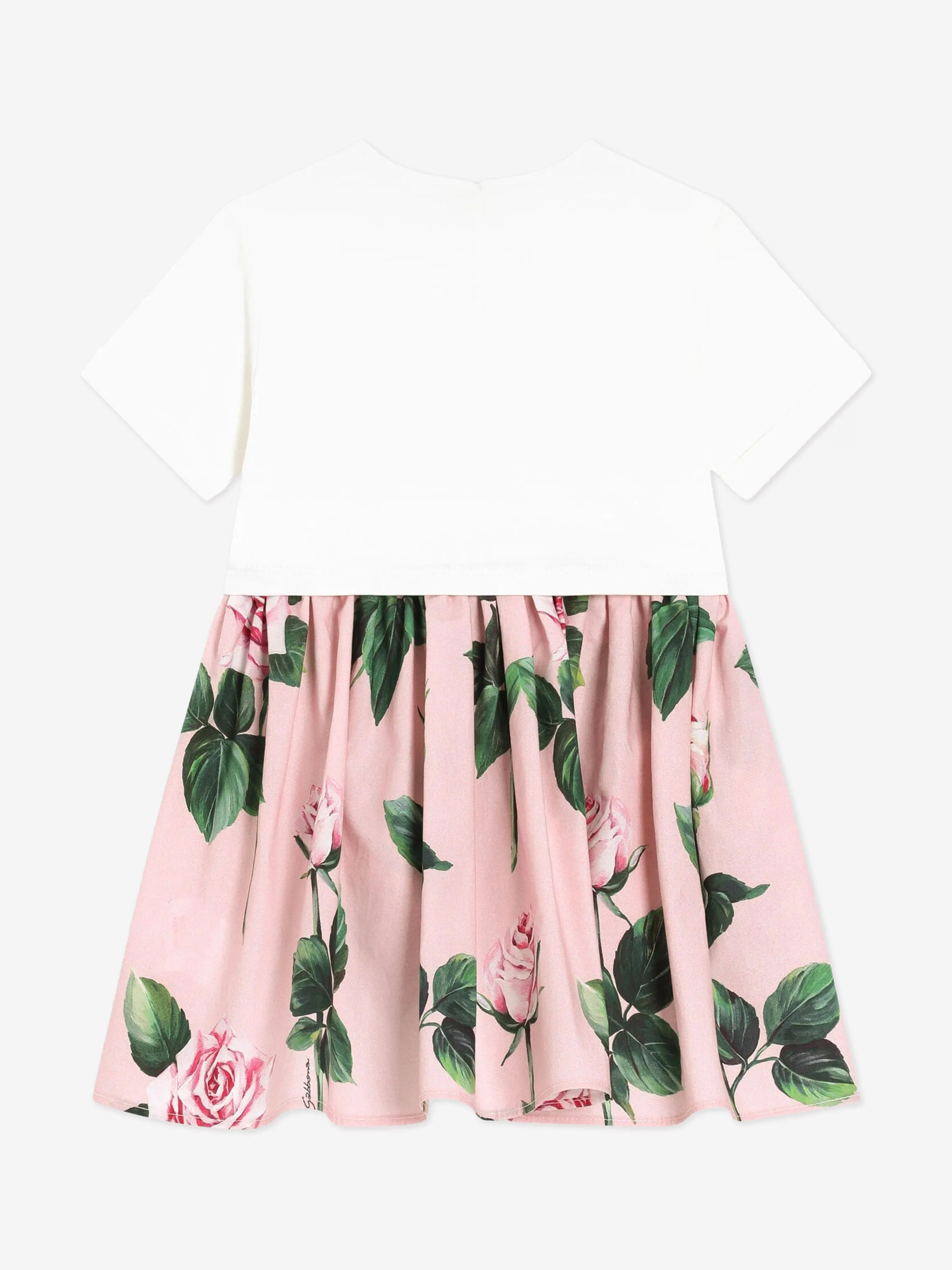 Baby Girls Rose Print Dress Set in Pink