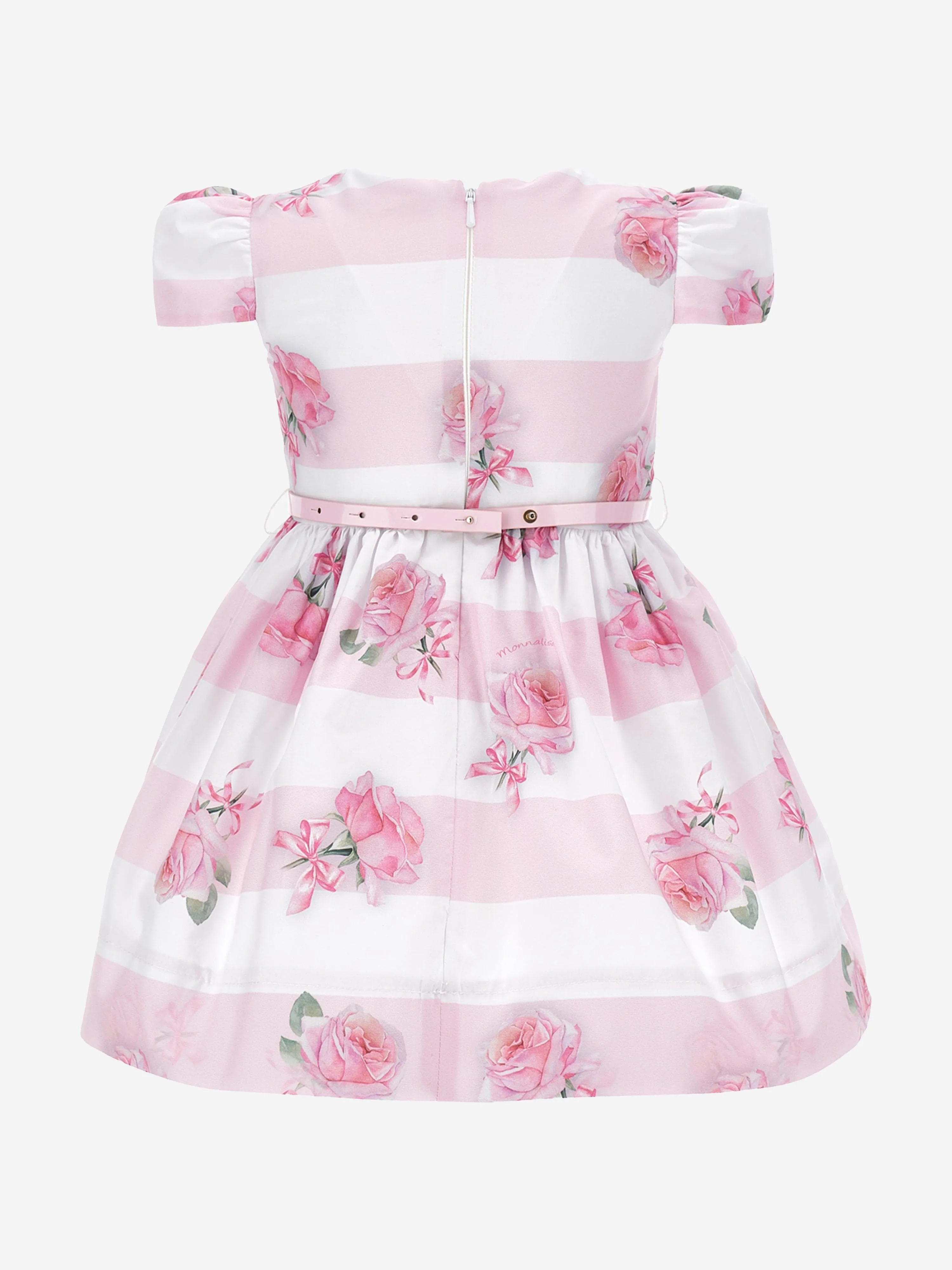 Baby Girls Striped Rose Dress in Pink
