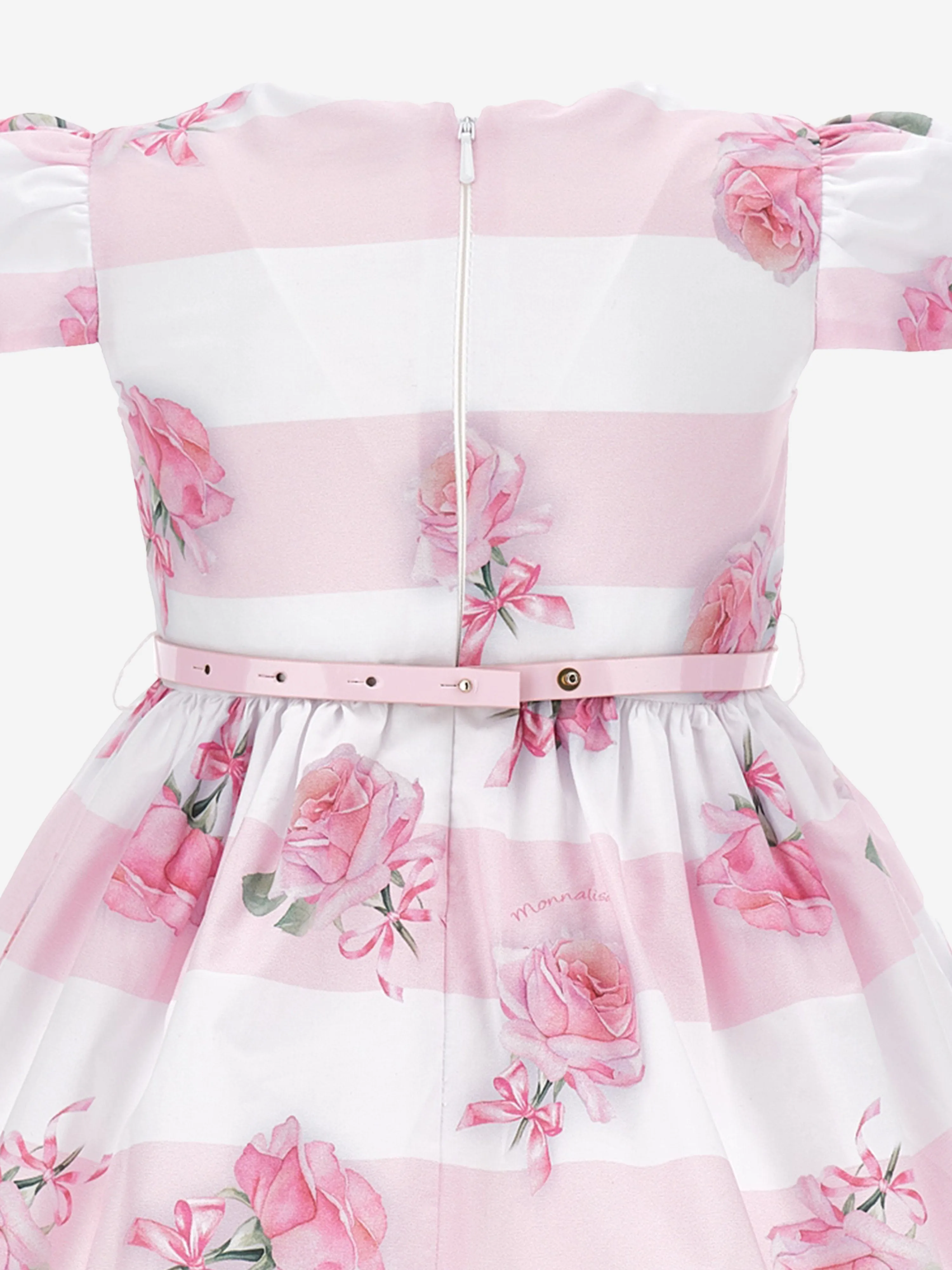 Baby Girls Striped Rose Dress in Pink