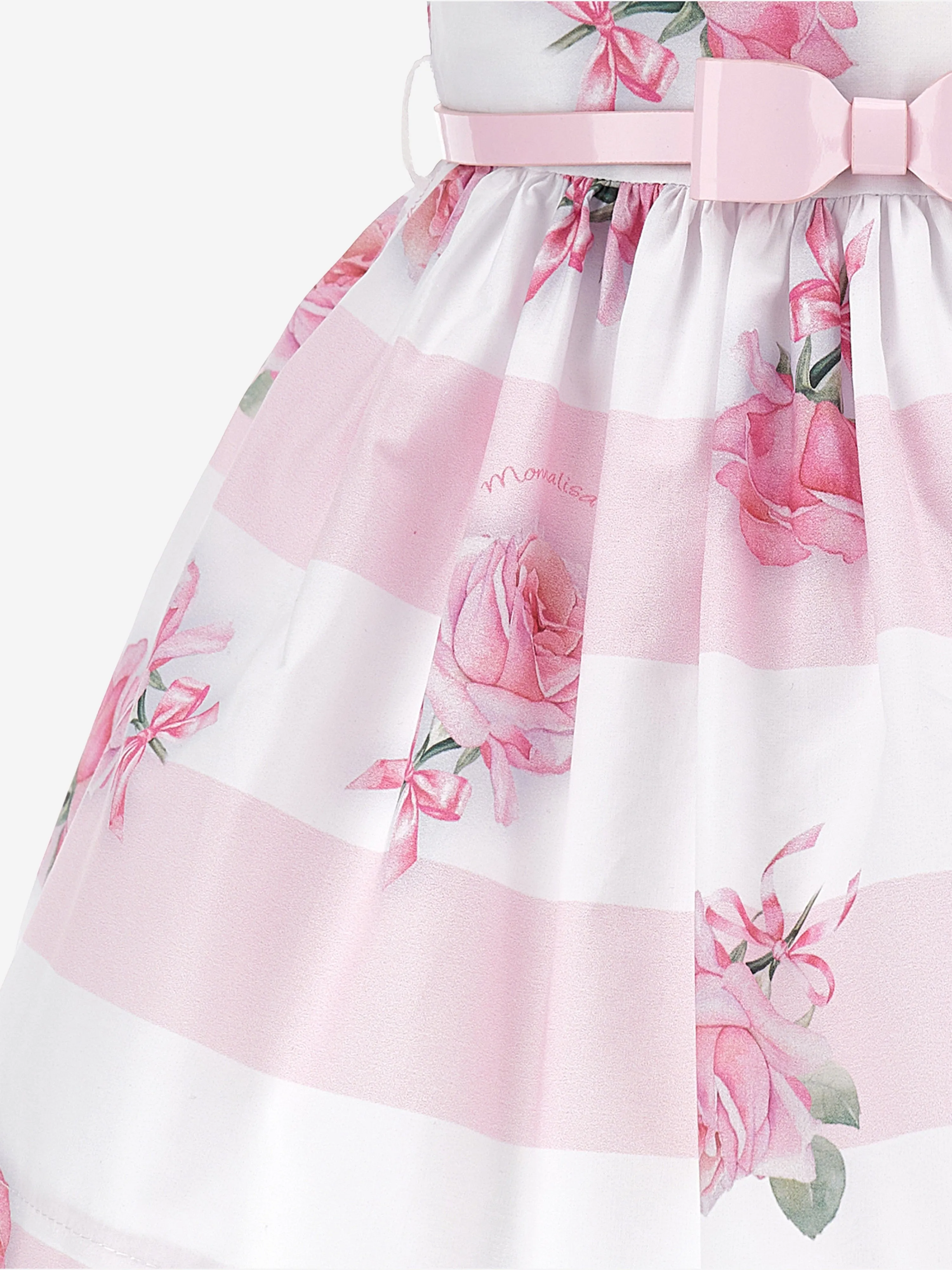 Baby Girls Striped Rose Dress in Pink