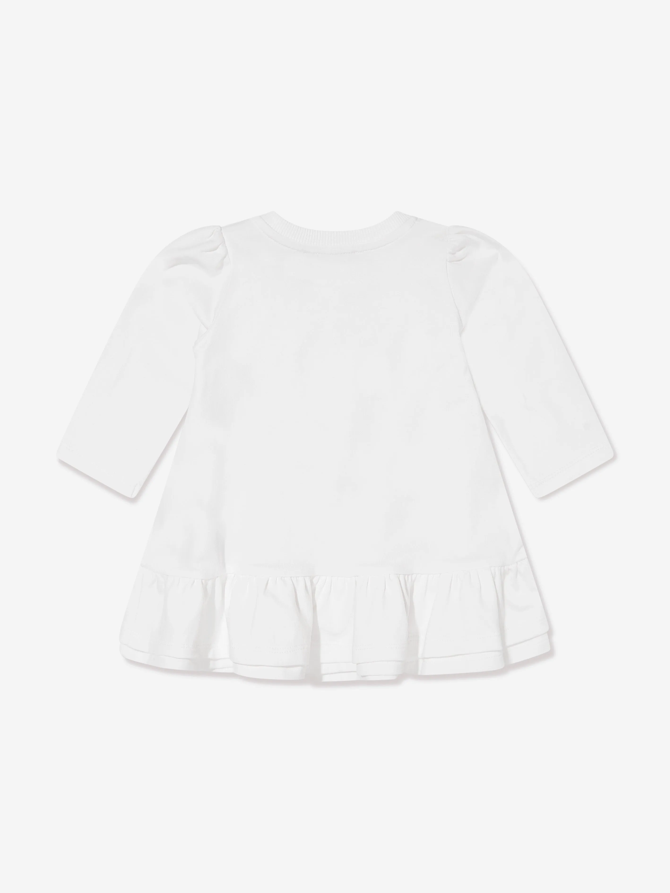 Baby Girls Teddy Bear Dress in Ivory