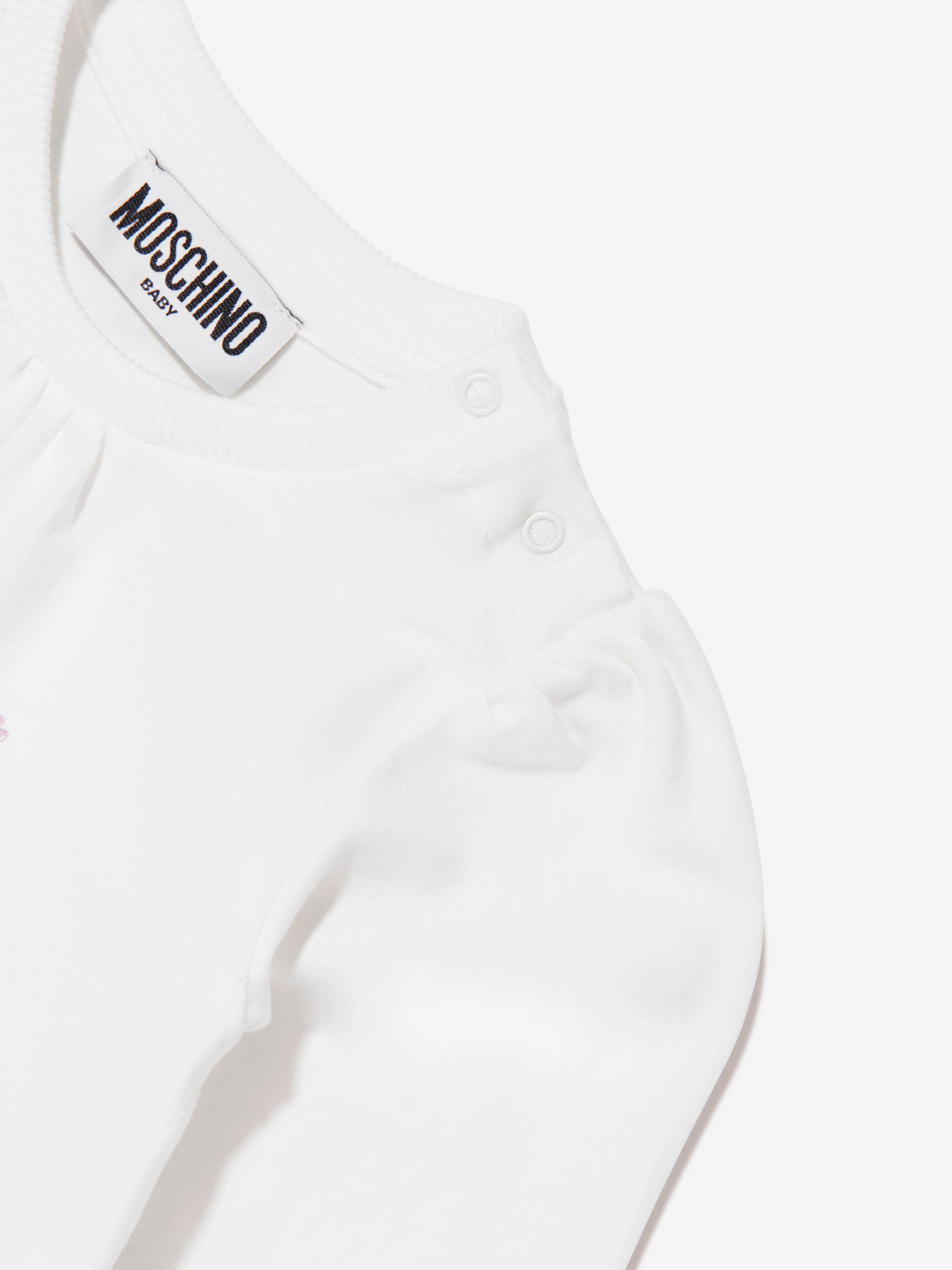 Baby Girls Teddy Bear Dress in Ivory