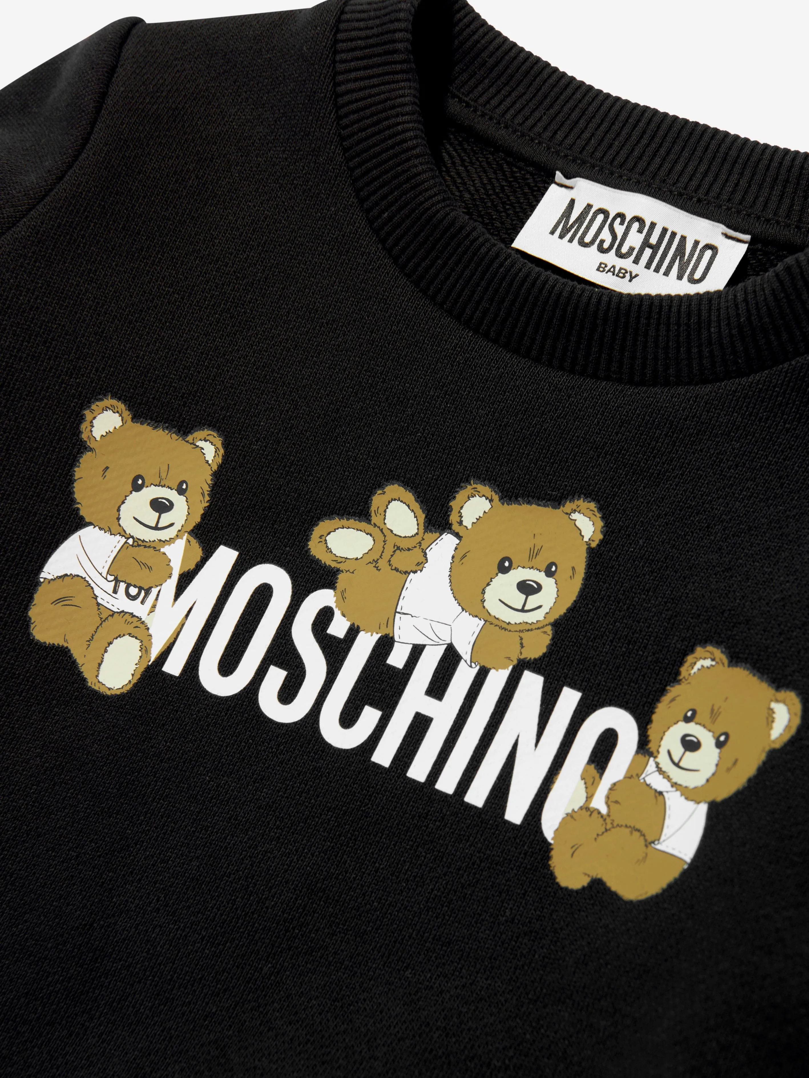 Baby Teddy Bear Logo Sweatshirt in Black