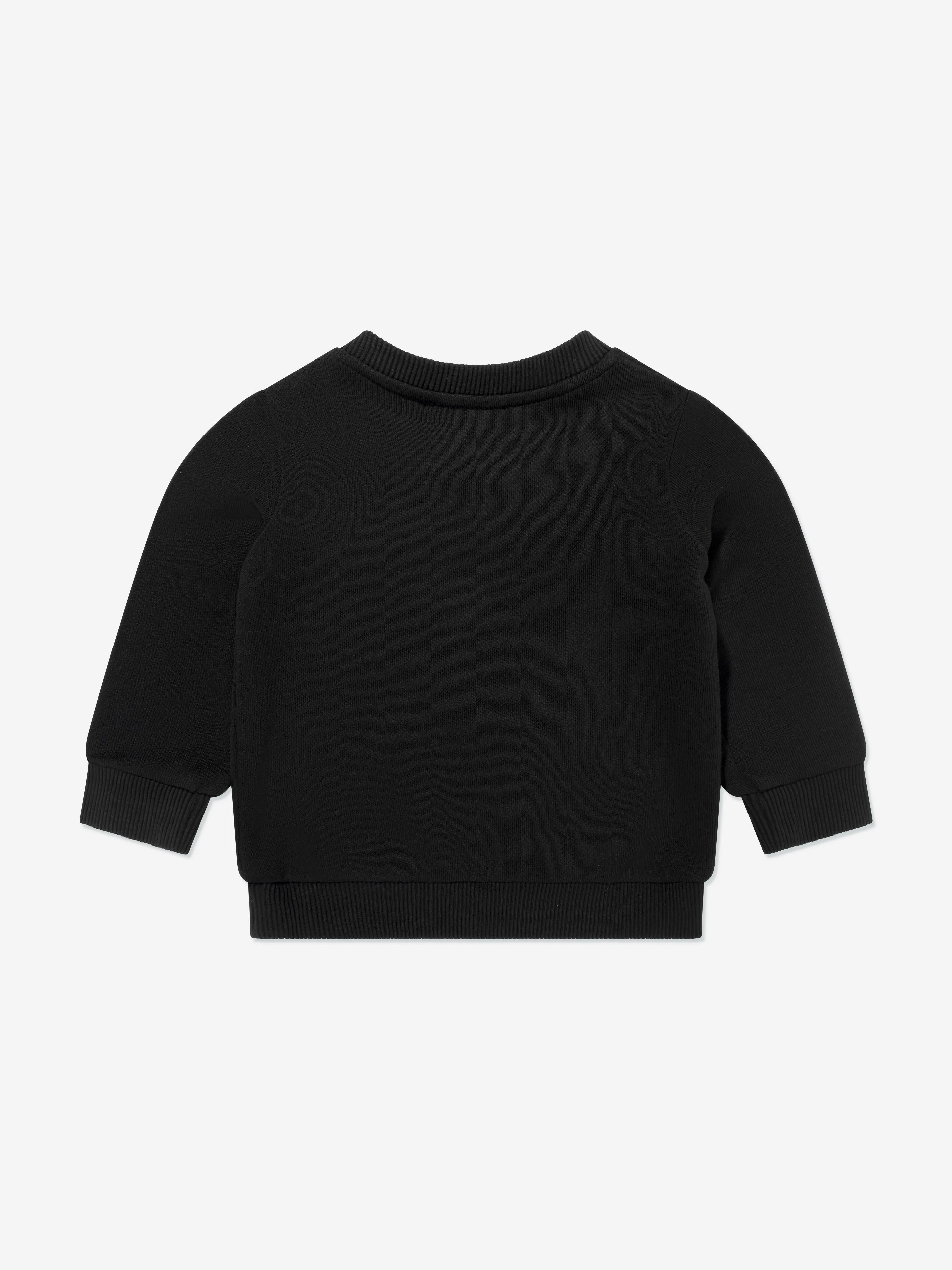 Baby Teddy Bear Logo Sweatshirt in Black