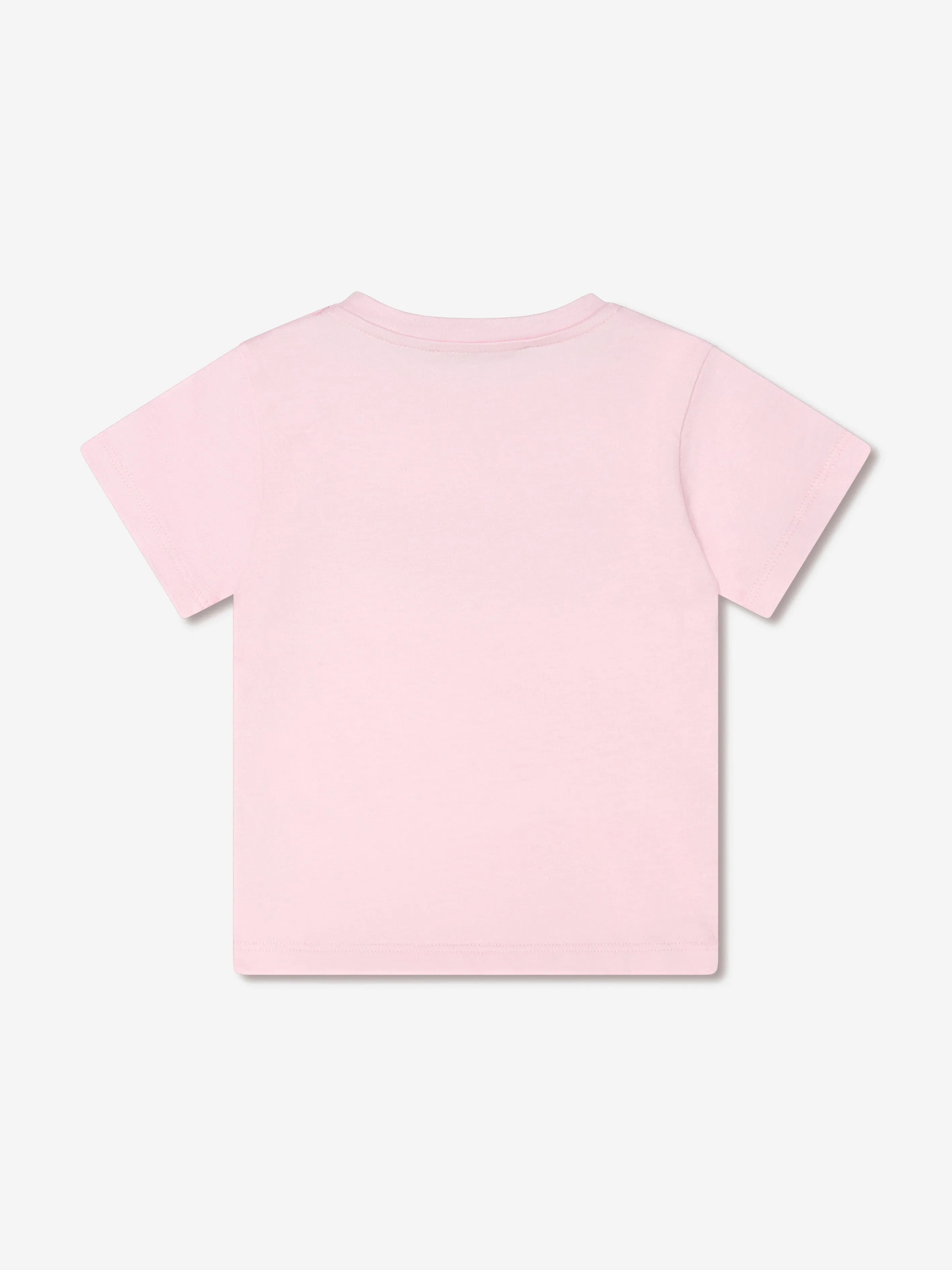Balmain Baby Girls Logo Print T-Shirt in Pink