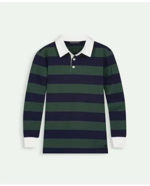 Brooks Brothers Boys Cotton Rugby Shirt Green Brooks Brothers