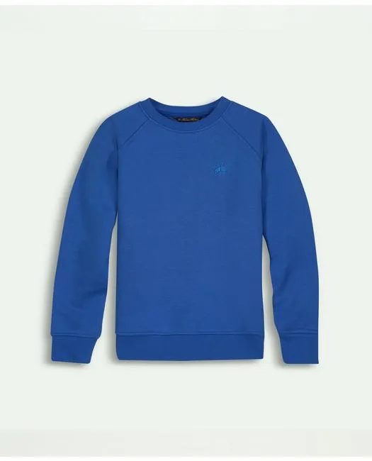 Brooks Brothers Boys Embroidered Logo Terry Sweatshirt Blue Brooks Brothers