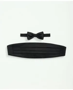 Brooks Brothers Boys Silk Bow Tie and Cummerbund Boxed Set Black Brooks Brothers