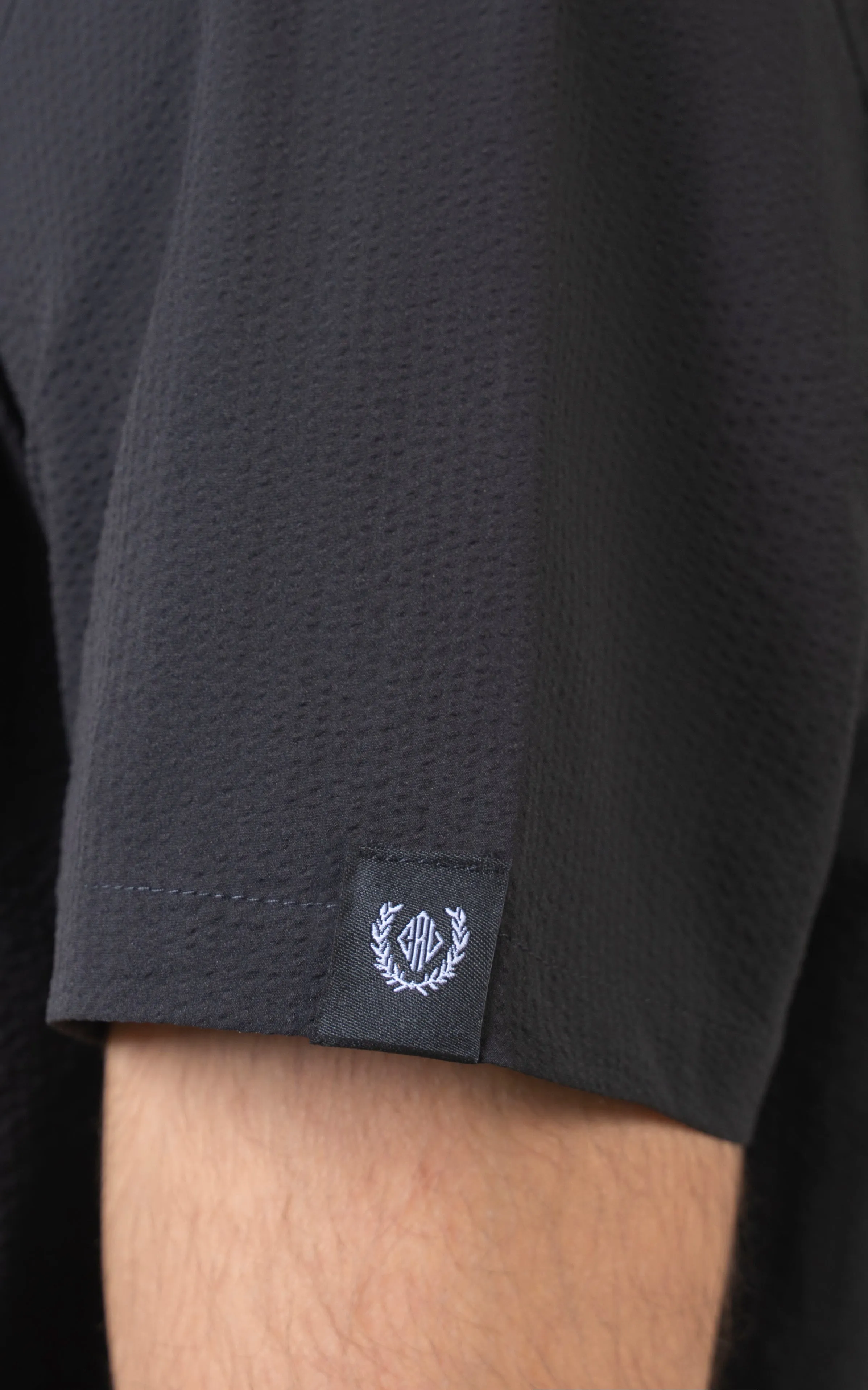 CUBAN COLLAR SHIRT BLACK