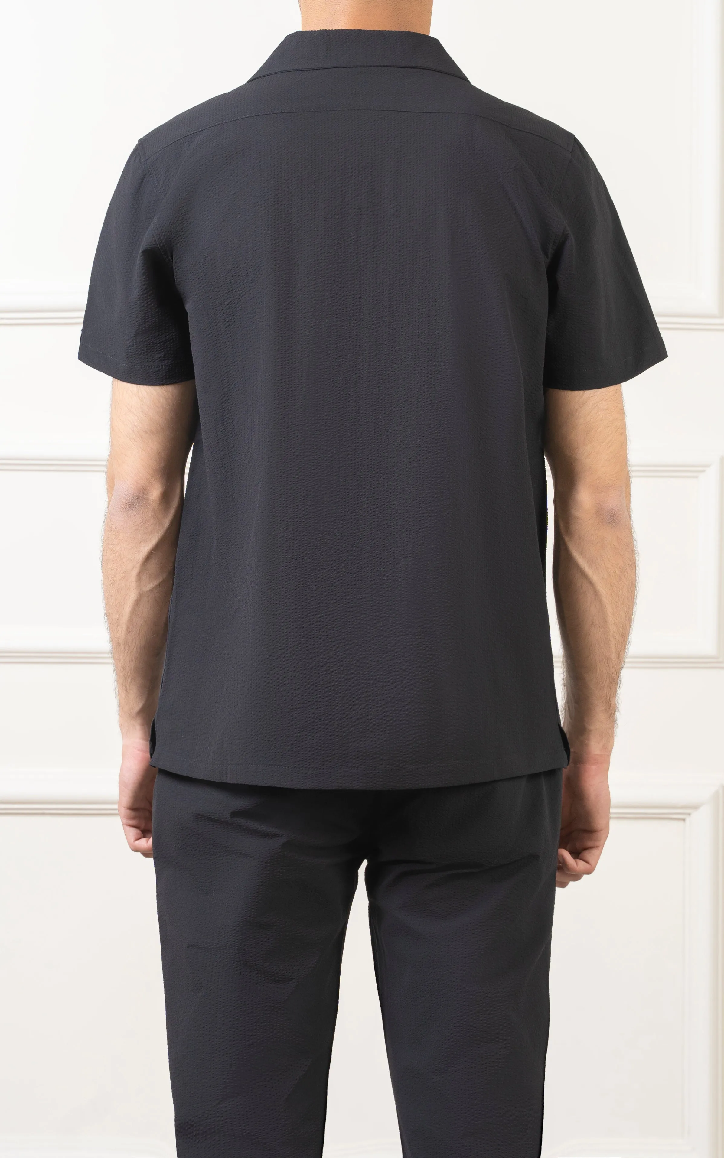 CUBAN COLLAR SHIRT BLACK