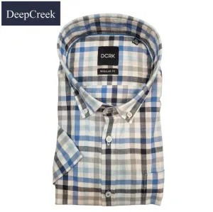 D.C.R.K. Creek Triple Blue Check Shirt Blue