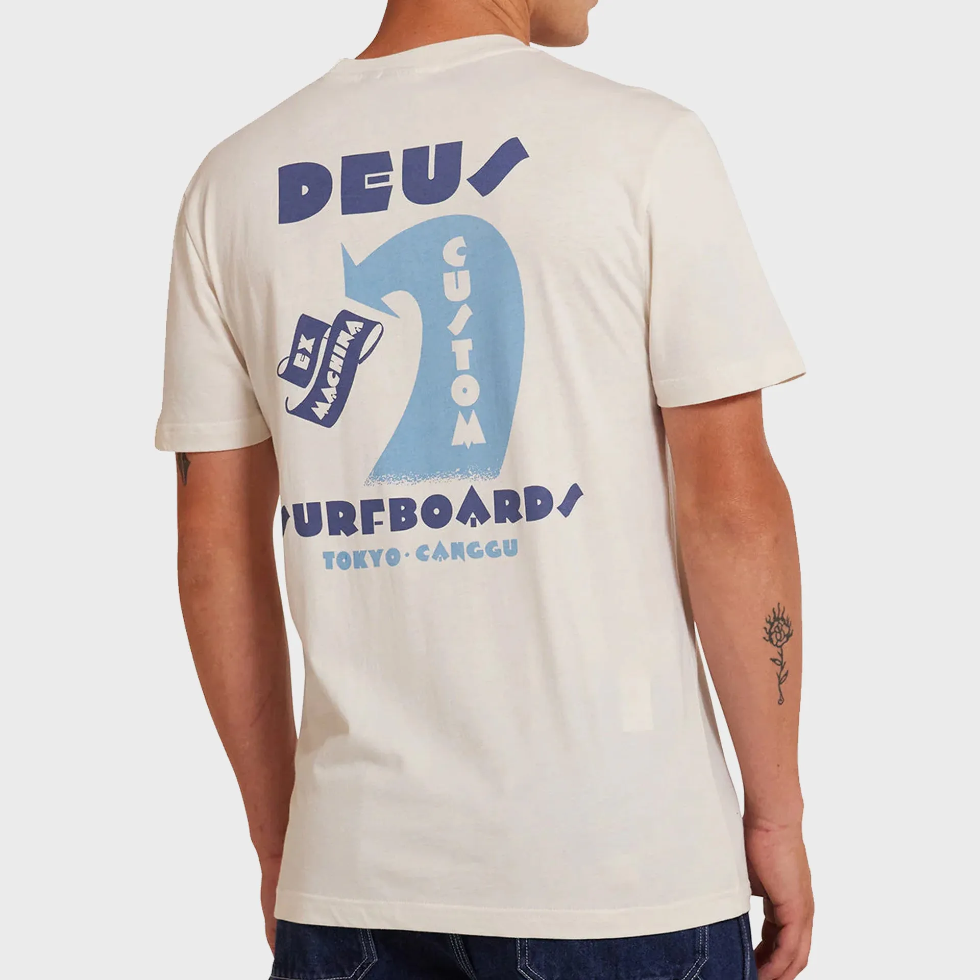 Deus Mens Four Feet T-Shirt - Vintage White