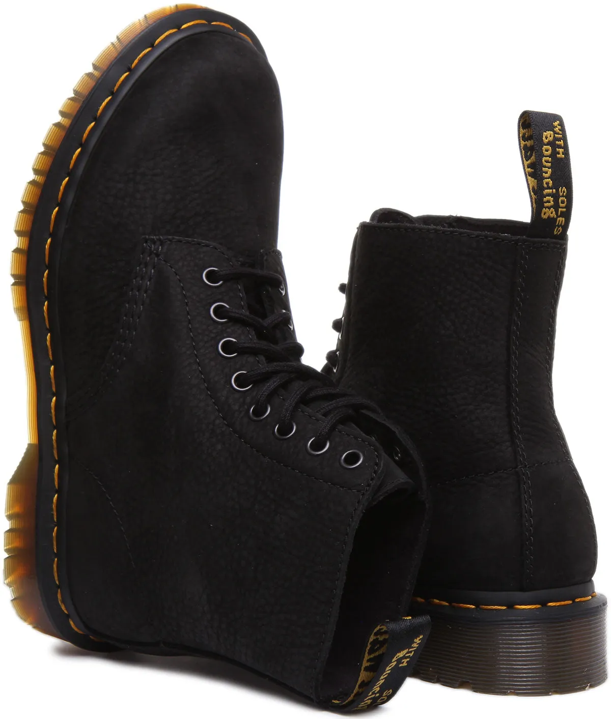 Dr Martens 1460 Pascal In Black Milled Water Resistant Leather Shoes Dr Martens