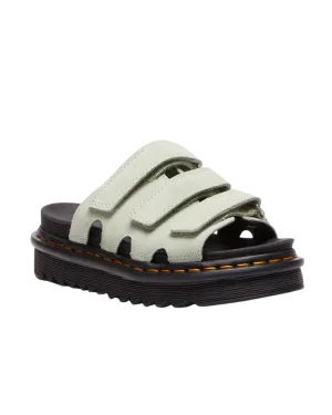 Dr Martens Shoes Raine Slide EH Suede Sandals in Sage Green