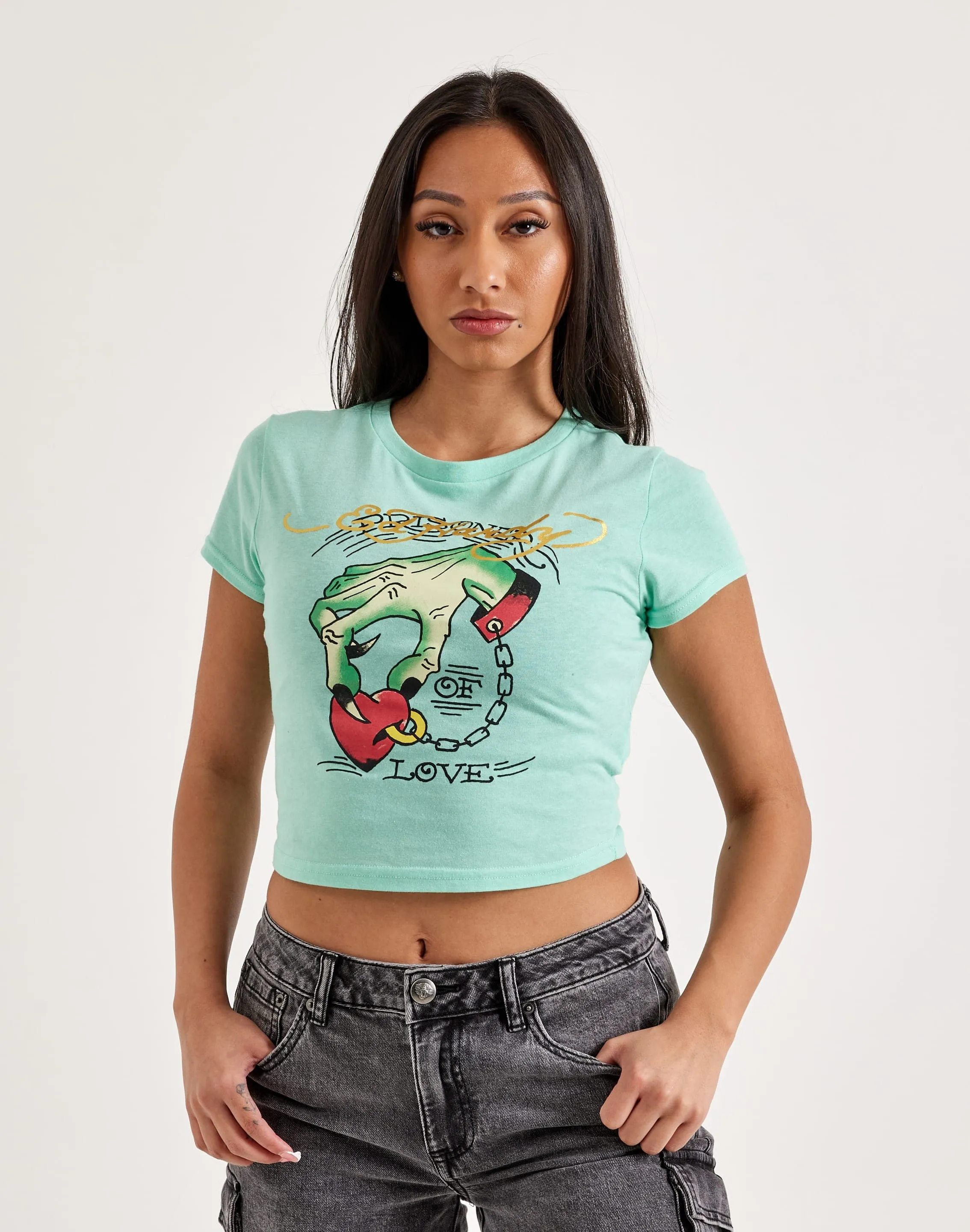 Ed Hardy Heart Hand Baby Tee