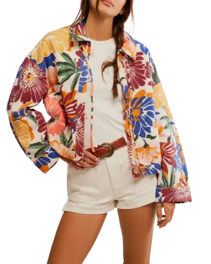 Free People Clothing Soleil Beach Jacket in Tropical Combo