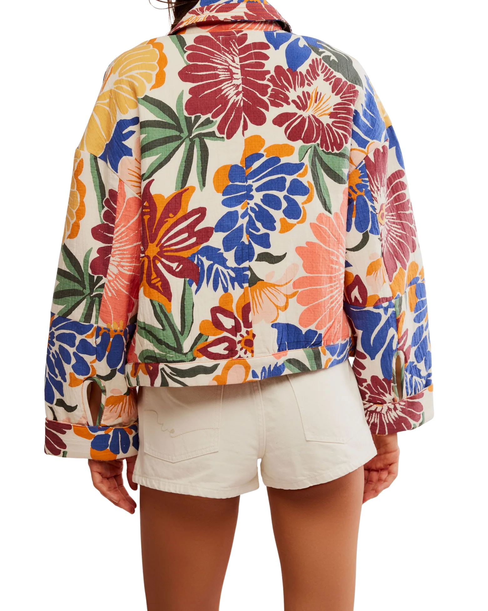 Free People Clothing Soleil Beach Jacket in Tropical Combo