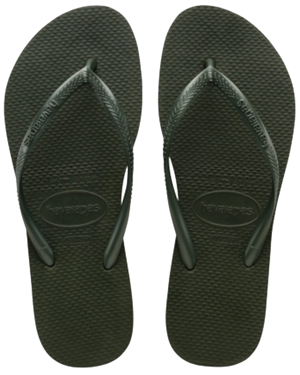 Havaianas Shoes Slim Flip Flops in Green Olive