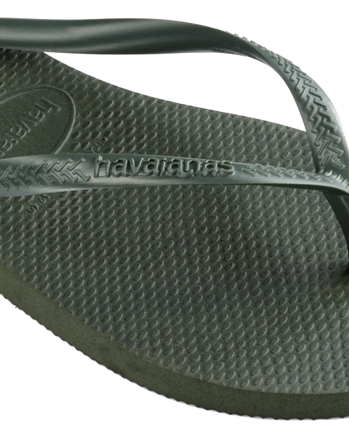 Havaianas Shoes Slim Flip Flops in Green Olive