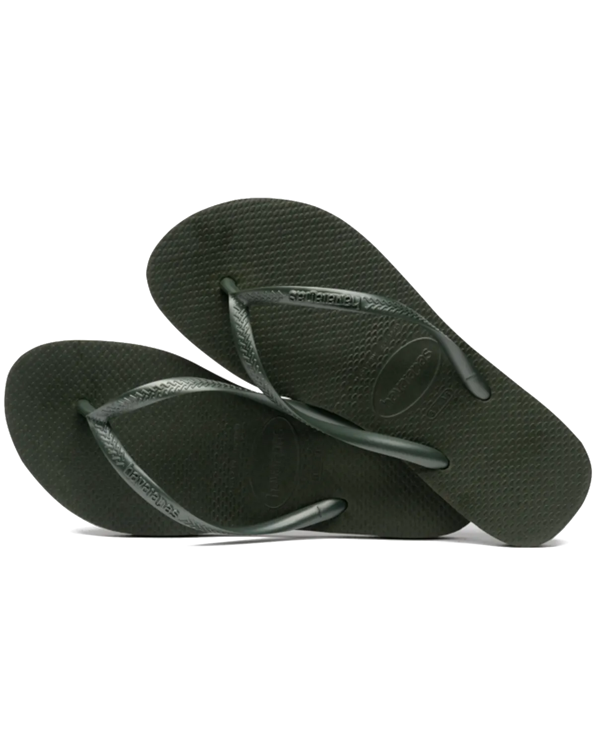 Havaianas Shoes Slim Flip Flops in Green Olive
