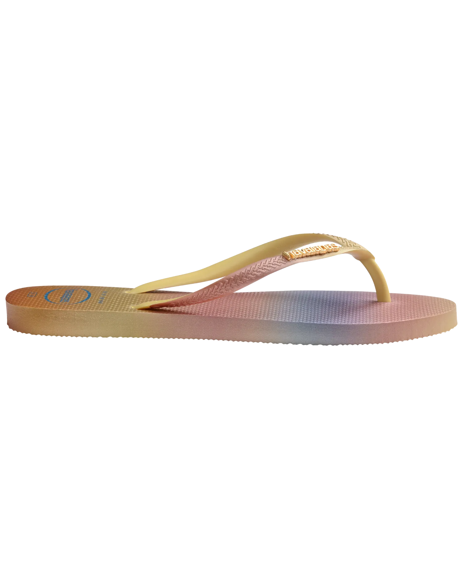 Havaianas Shoes Slim Gradient Sunset Flip Flops in Yellow Pixel