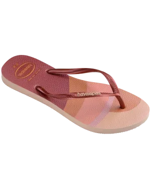 Havaianas Shoes Slim Palette Glow Flip Flops in Ballet Rose