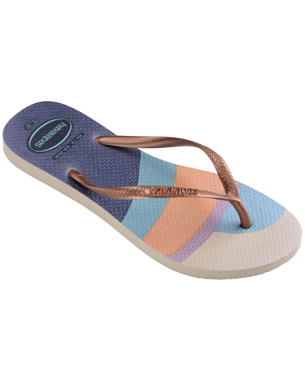 Havaianas Shoes Slim Palette Glow Flip Flops in Beige