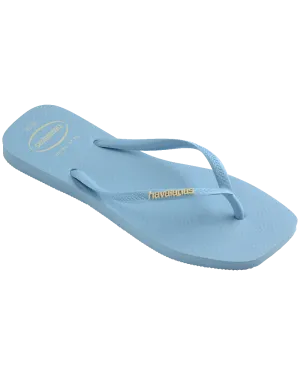 Havaianas Shoes Slim Square Logo Pop Up Flip Flops in Lavender Blue