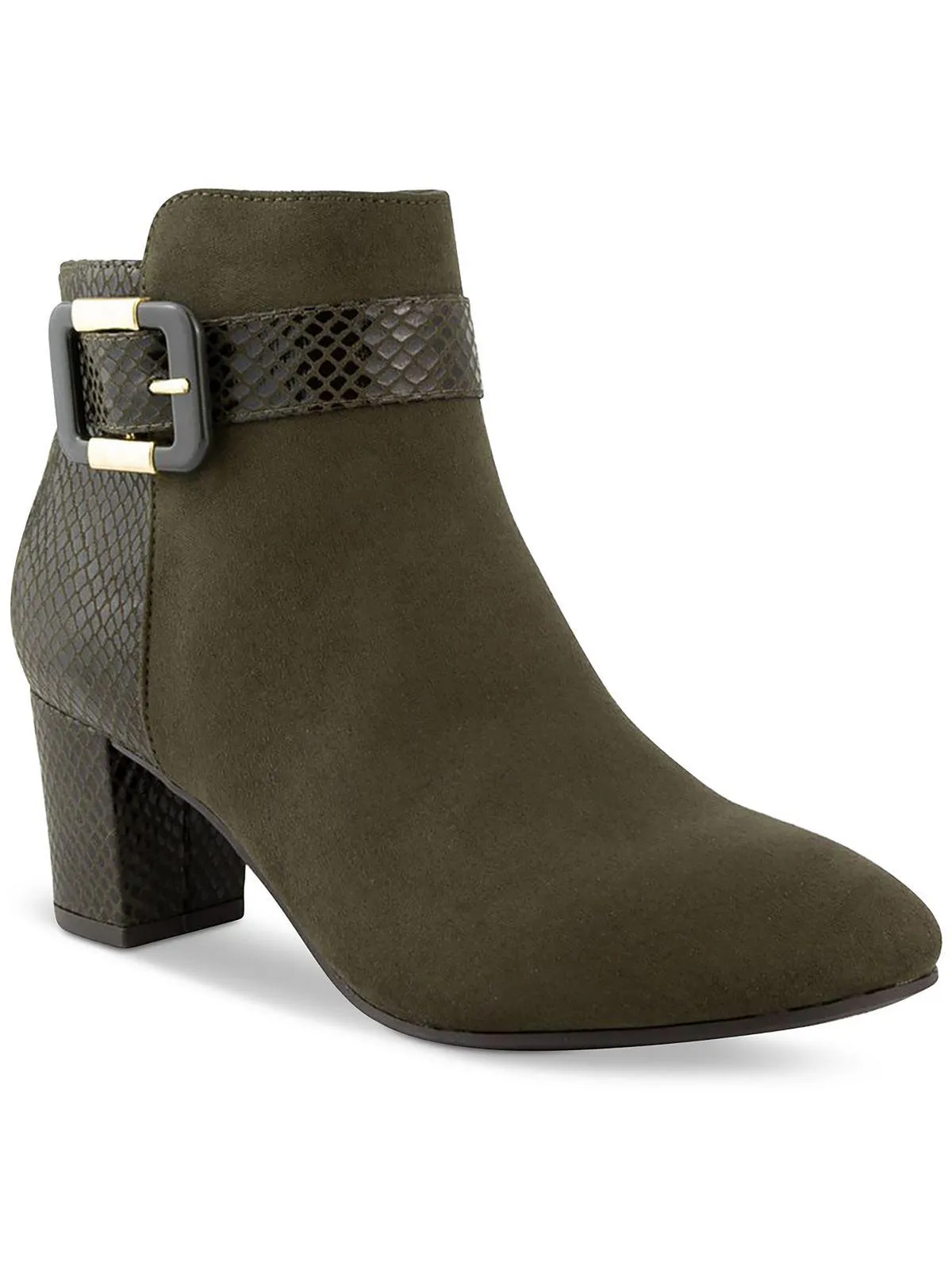 Ivvy Womens Zipper Almond Toe Ankle Boots ecco Shoes