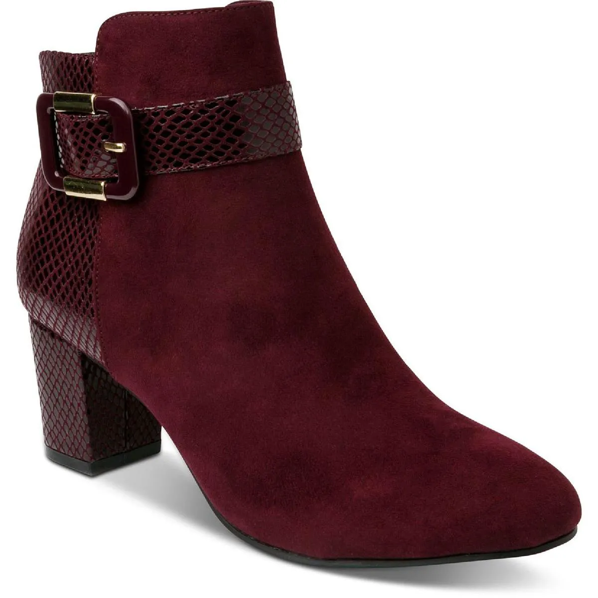 Ivvy Womens Zipper Almond Toe Ankle Boots ecco Shoes