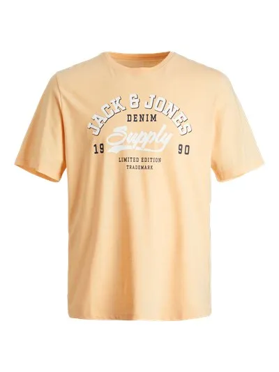 Jack & Jones Logo Apricot Ice T-Shirt Orange