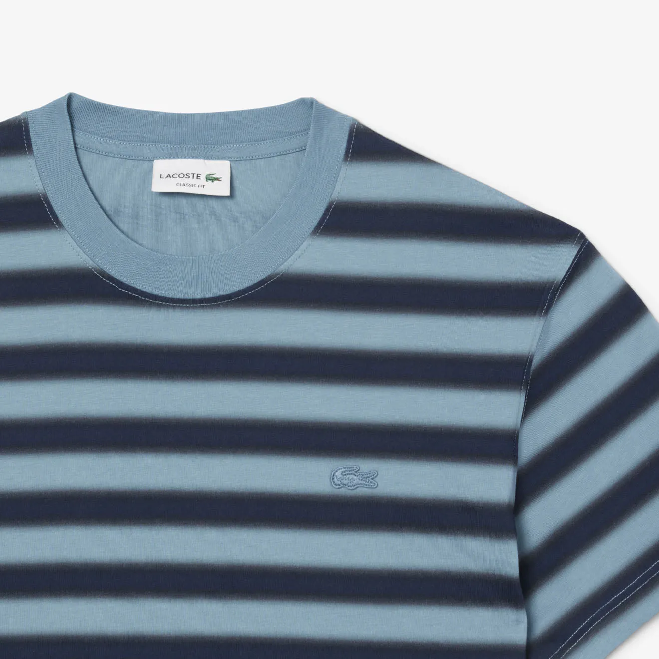Lacoste Tonal Striped S/S Tee Blue