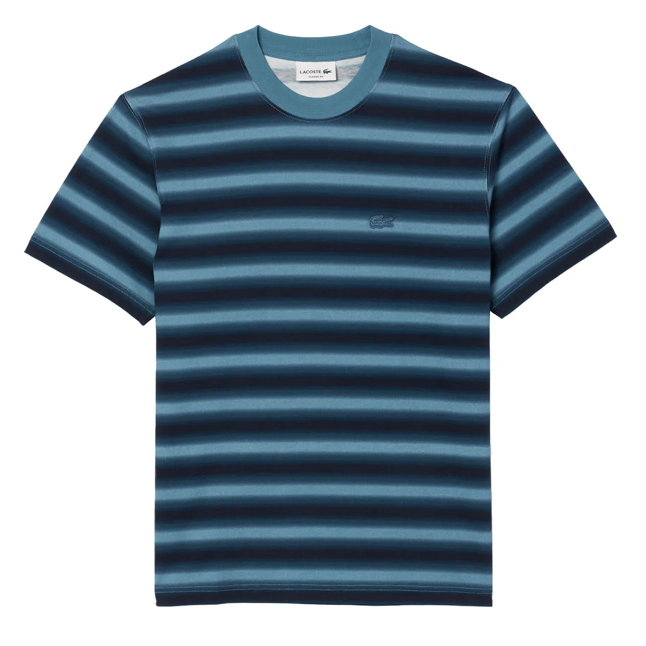 Lacoste Tonal Striped S/S Tee Blue