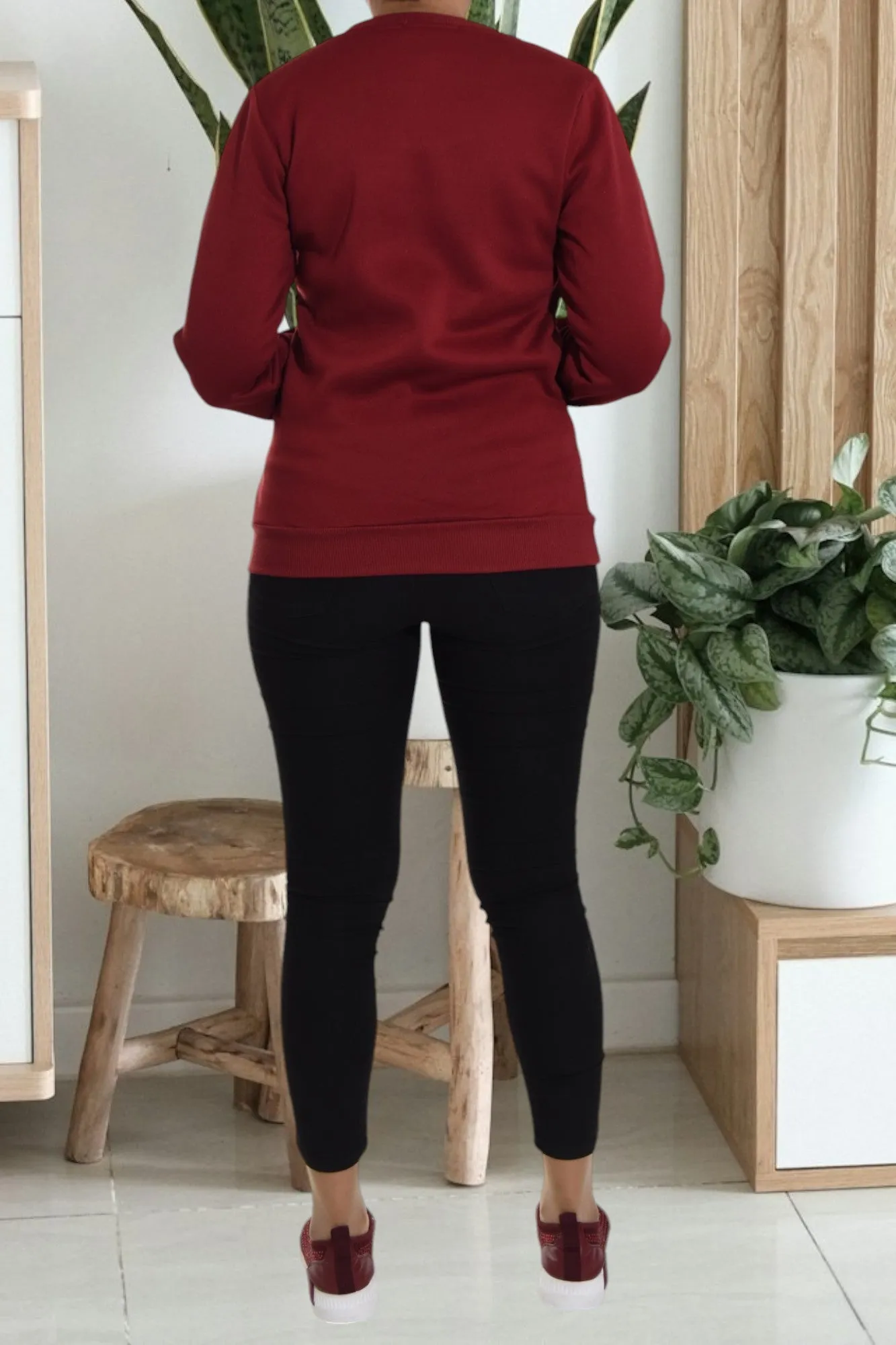 Ladies Love Maroon Sweater