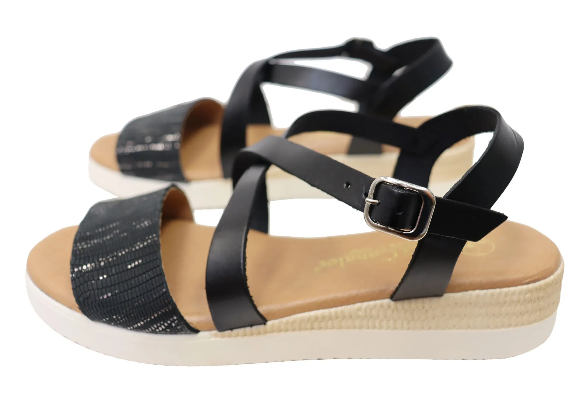 Lola Canales Cambridge Womens Comfort Leather Sandals Made In Spain Lola Canales Shoes