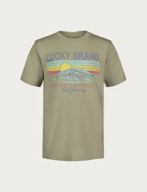 Lucky Brand Boys Lucky Sway T-Shirt Dark Green Lucky Brand