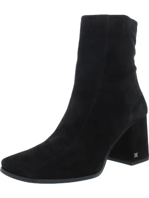 Mayla Womens Suede Square Toe Ankle Boots ecco Shoes