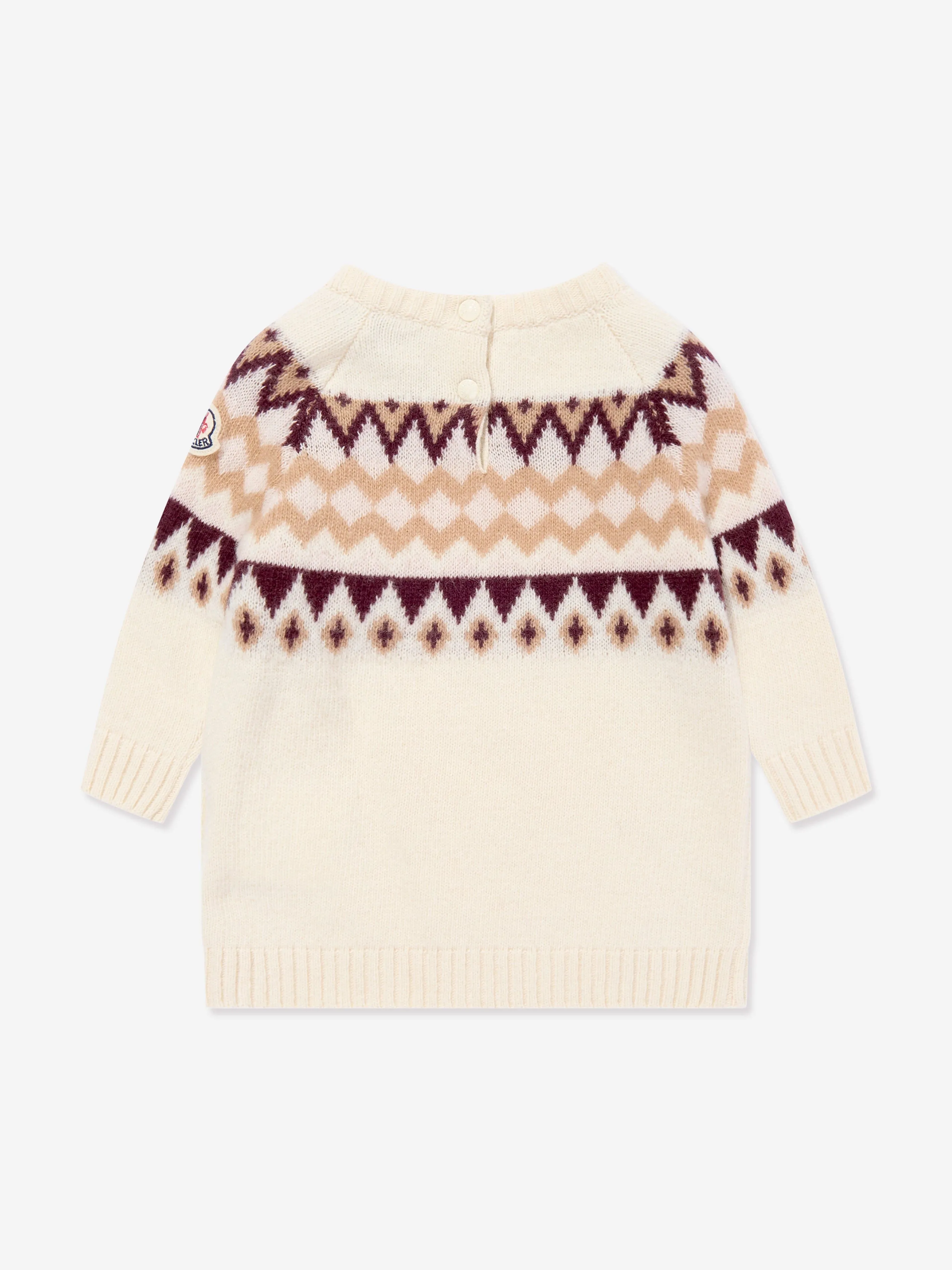 Moncler Enfant Baby Girls Wool Knitted Dress in Ivory