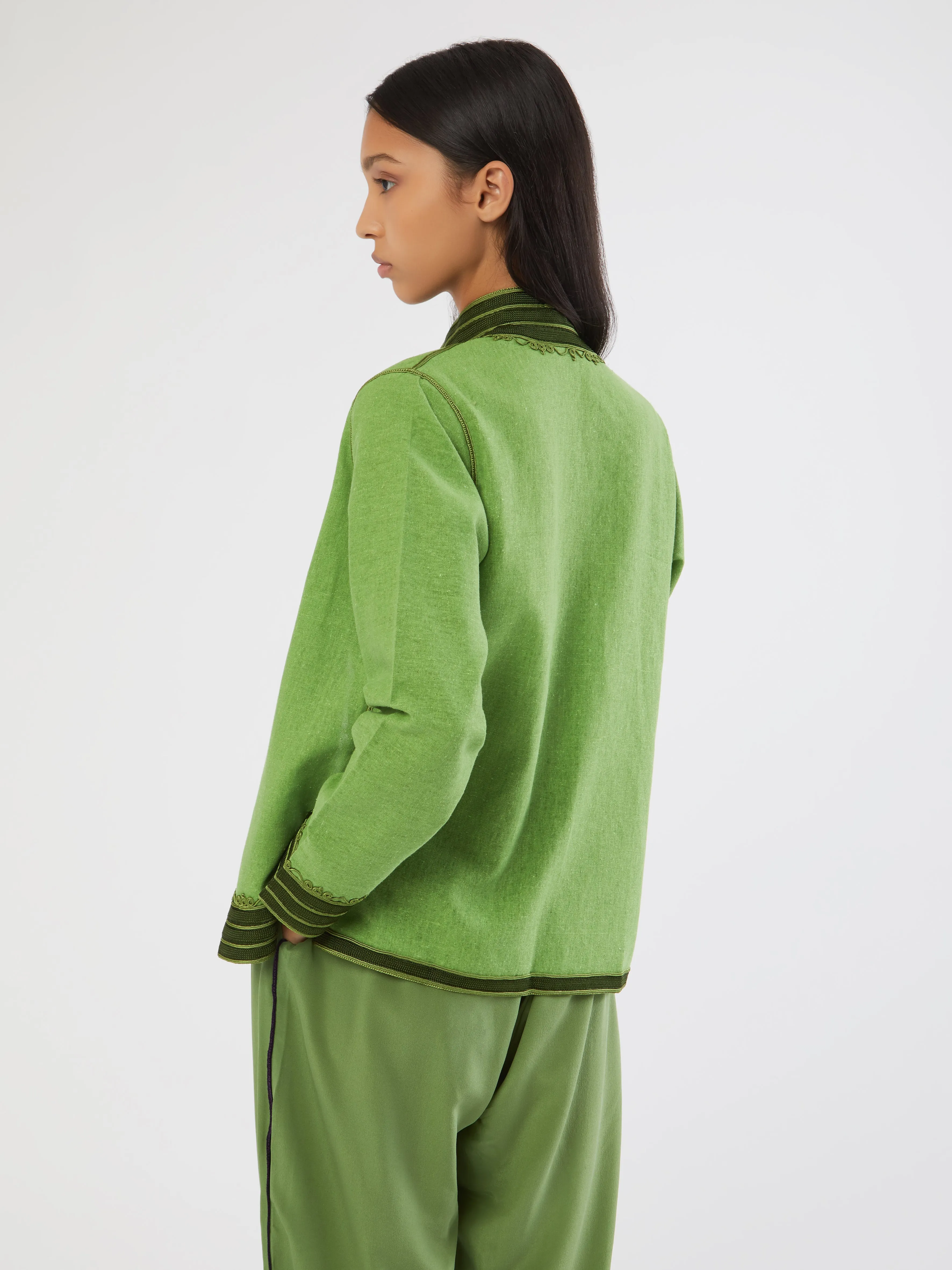 Moroccan linen jacket