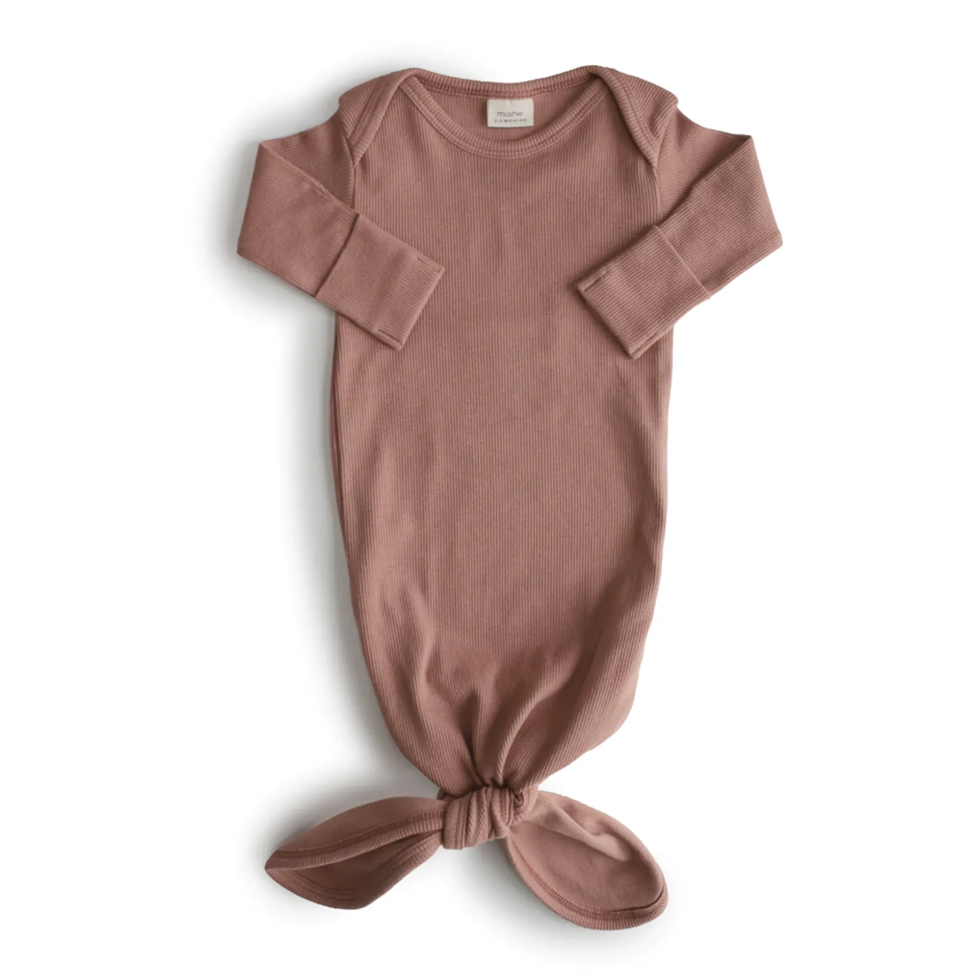 MUSHIE Ribbed Baby Gown