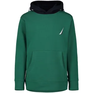 Nautica Little Boys' Logo Hoodie Deep Forest Heather Nautica