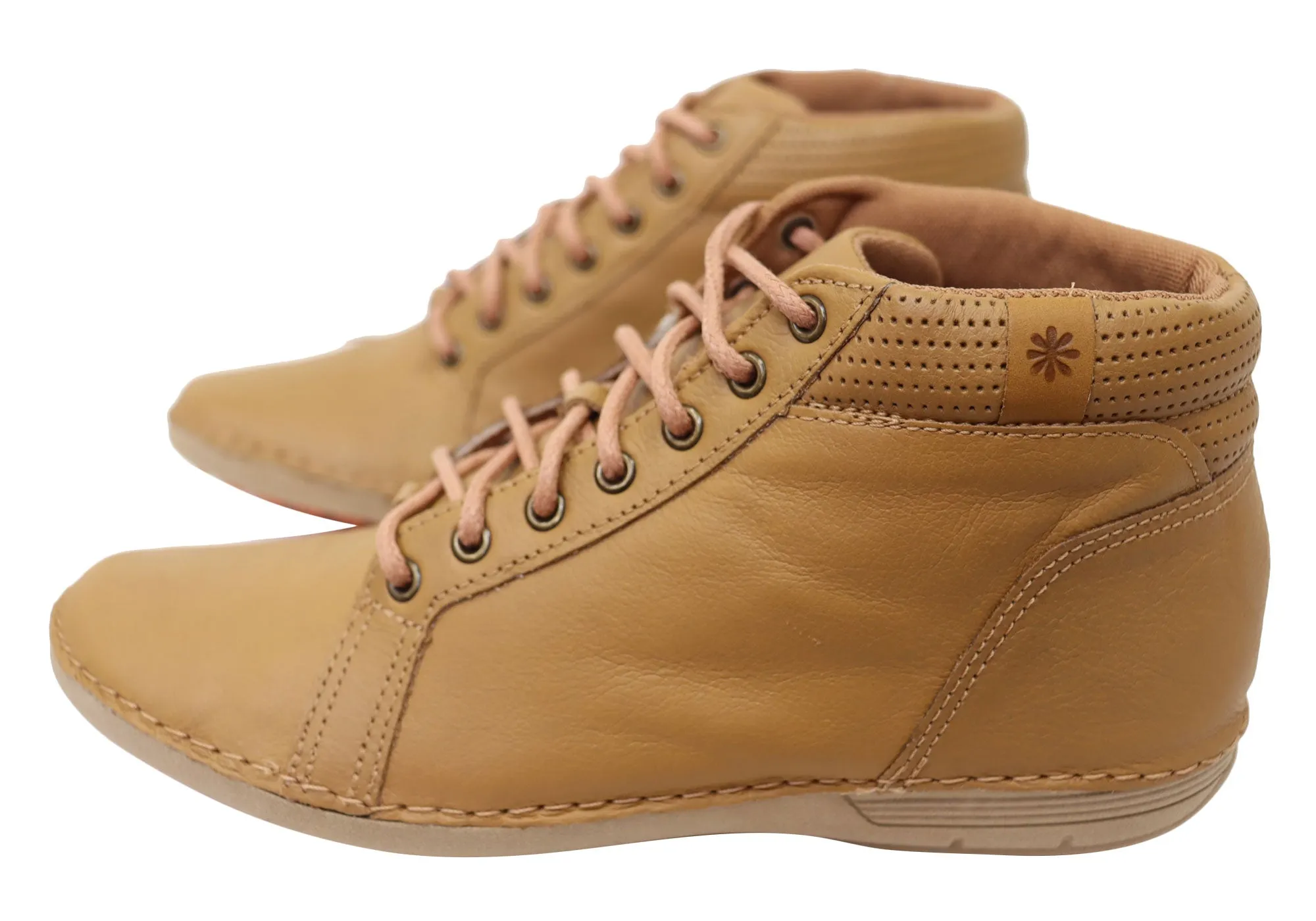New Face Milena Womens Comfortable Leather Ankle Boots Made In Brazil New Face Shoes